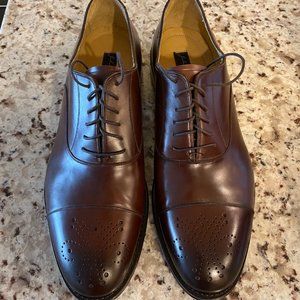 NEW IN BOX Johnston & Murphy Wing Tip Brogue Leather Dress Shoes